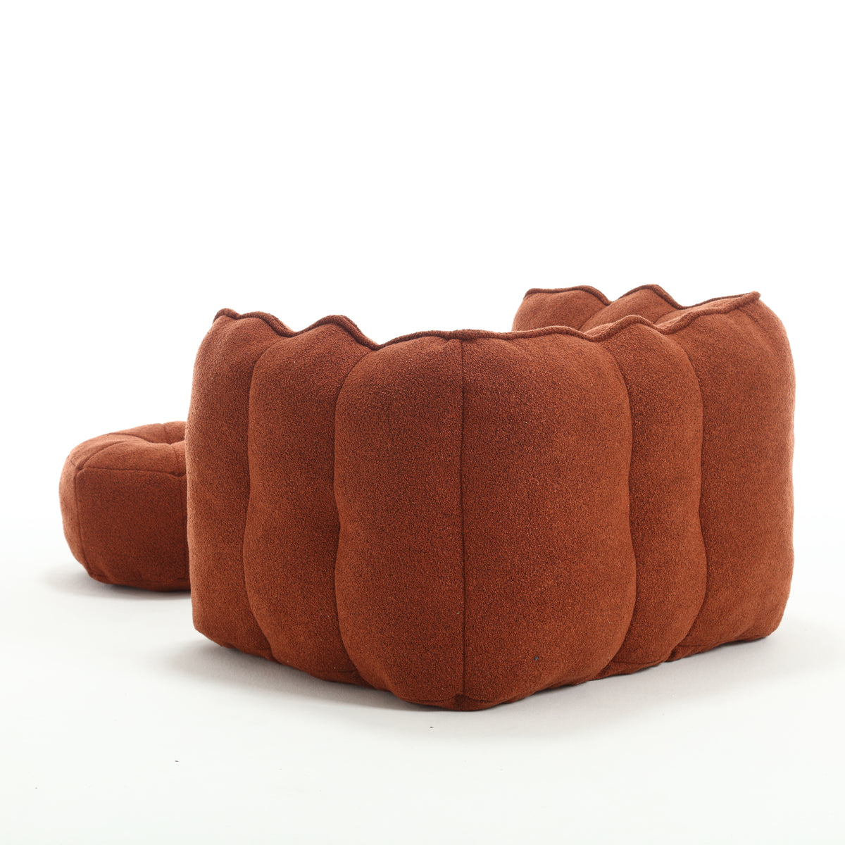 Bean Bag Chair with Footstool Gray