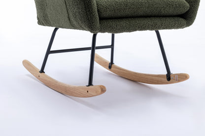 Plush Teddy Rocking Chair – Dark Green