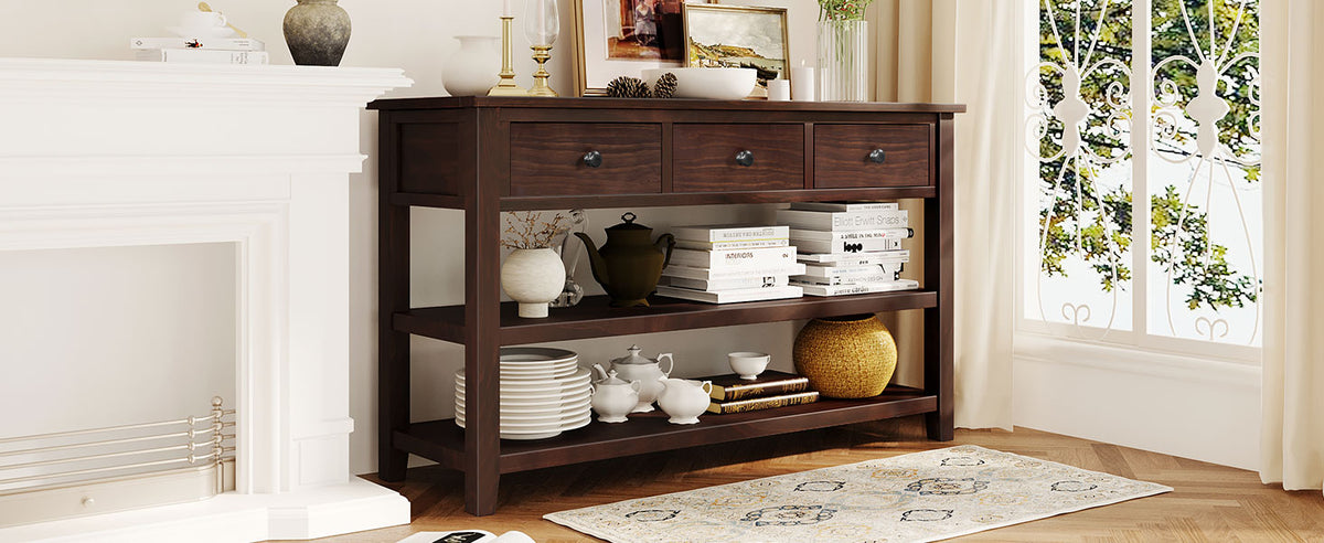 Retro Console Table Pine