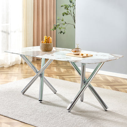 Modern Rectangular Dining Table for 6–8