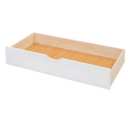 Twin House Bed with Wardrobe White
