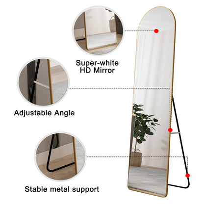 Full-Length Aluminum Alloy Wall Mirror Arched Frame