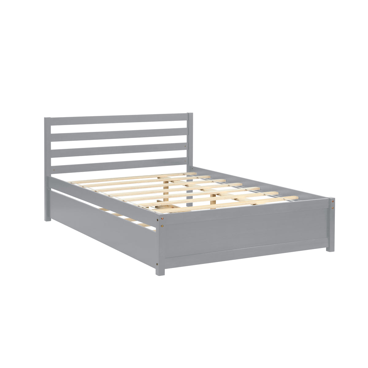 Full Platform Bed Gray