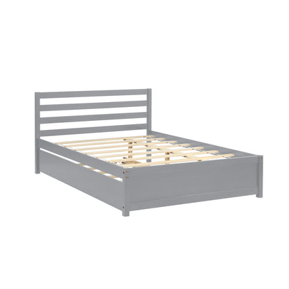 Full Platform Bed Gray