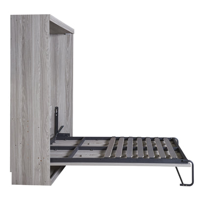 Full Murphy Bed Foldable Design Gray Finish