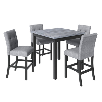 5-Piece Dining Set with Cushioned Chairs