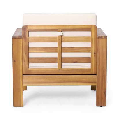 Outdoor Acacia Club Chairs (2 pcs) – Teak Beige