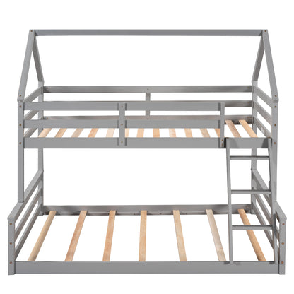 Full Bunk Bed Gray