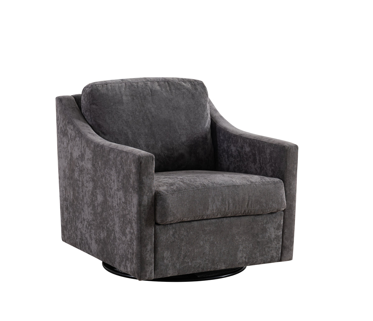 Large Swivel Accent Chair Gray