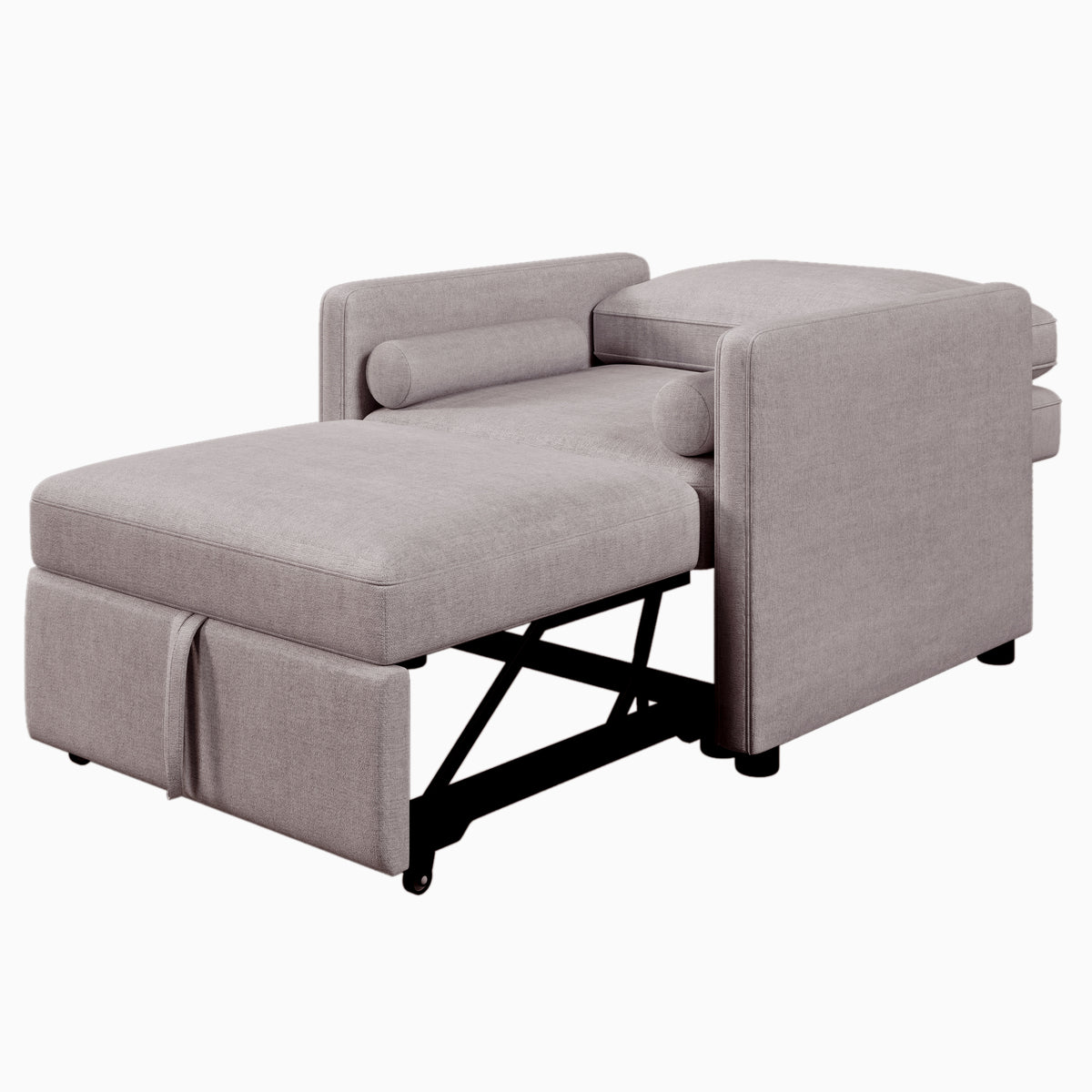 3-in-1 Sleeper Chair Bed Linen Tan