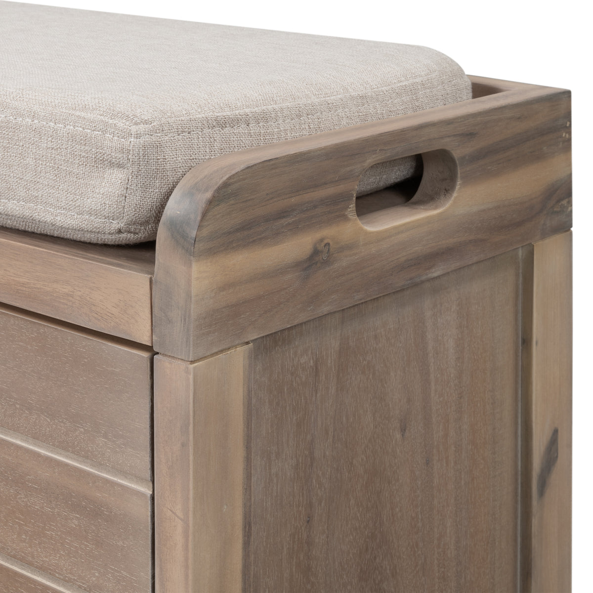 Storage Bench White Washed