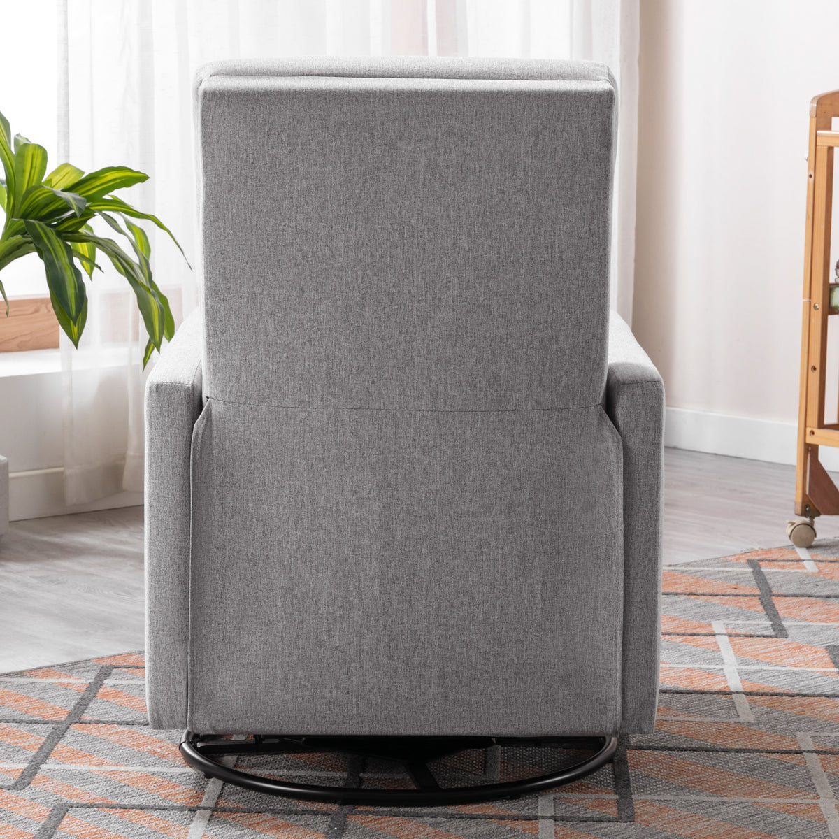 Upholstered Rocker Chair Gray
