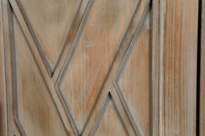 Wooden 4-Door Sideboard Brown Finish