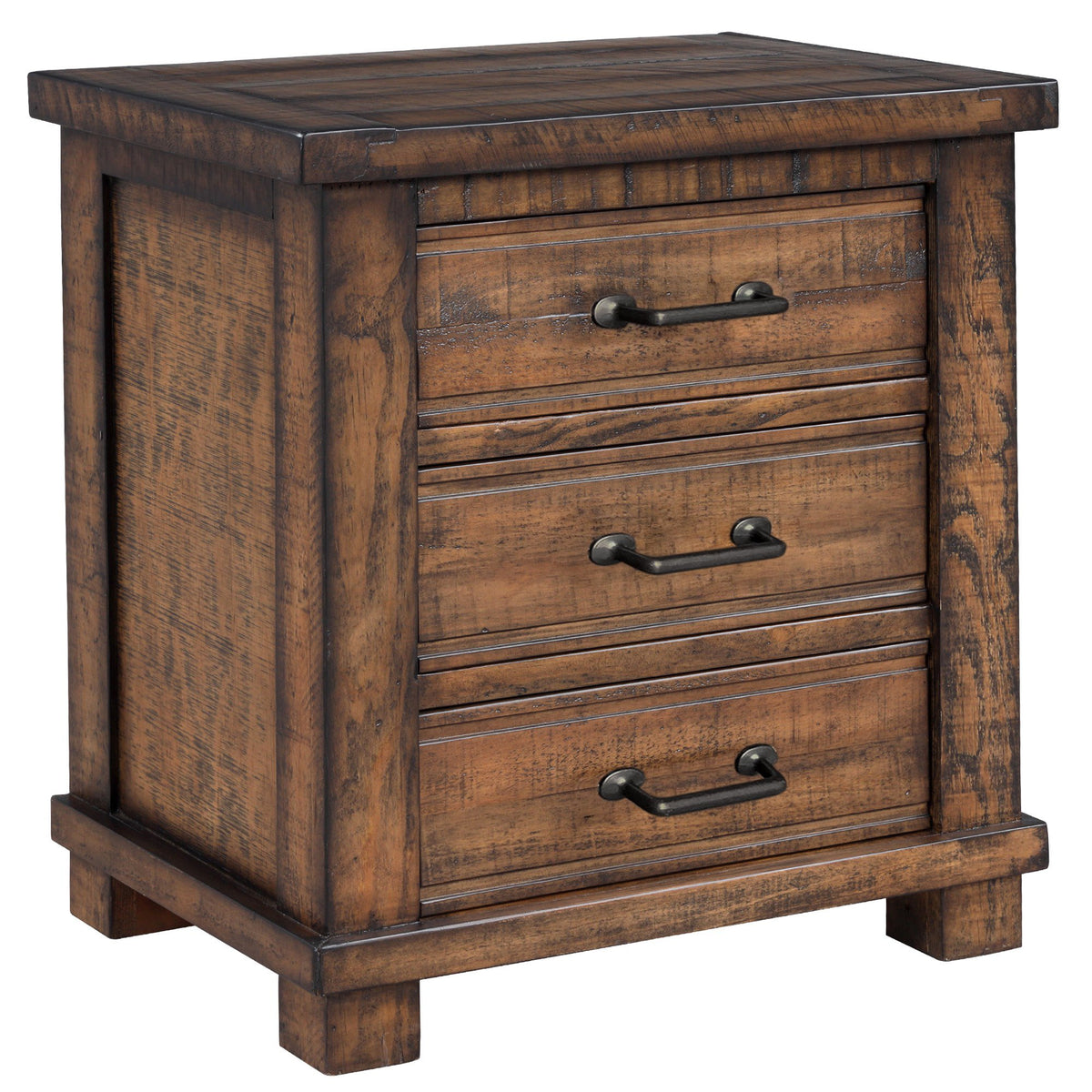 Reclaimed Wood Nightstand – Rustic Finish