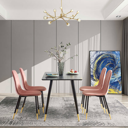 Modern Black MDF Kitchen Dining Table