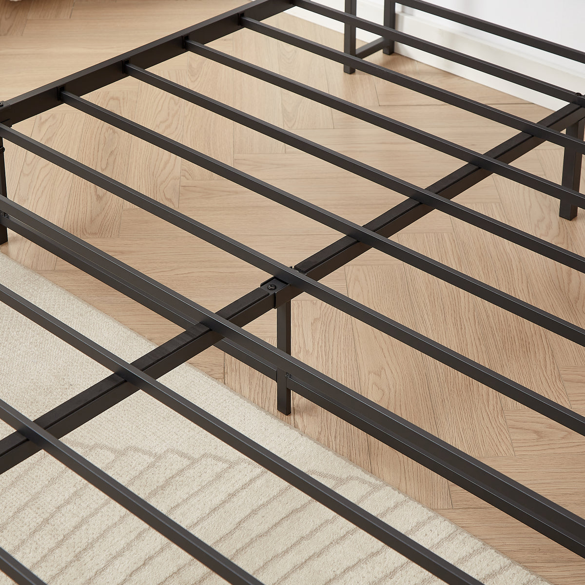 Upholstered Bed Frame with USB Charging Station