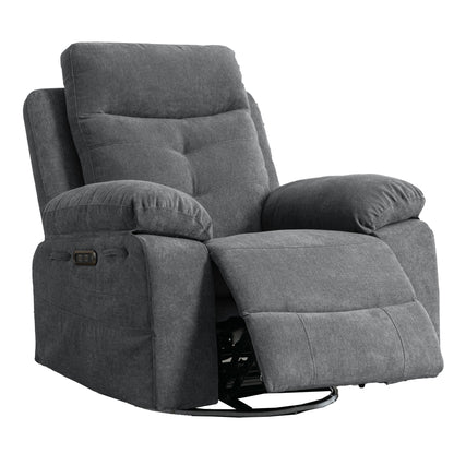 Electric Recliner Chair with LED Lighting Gray