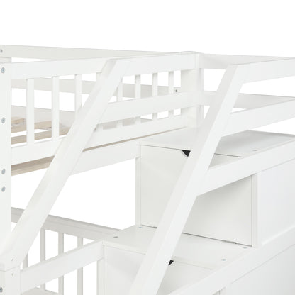 Twin Over Full Bunk Bed Gray Finish