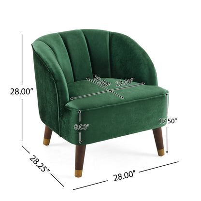 Upholstered Barrel Accent Chair Gray