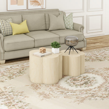Black 2-Piece Cloud Coffee Table Set – Modern Nesting Tables