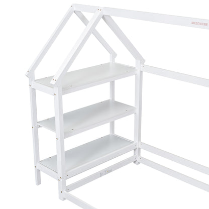 Twin House Bed White