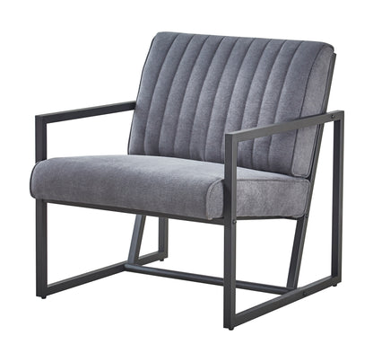 Grey Steel Armchair – Modern Dining
