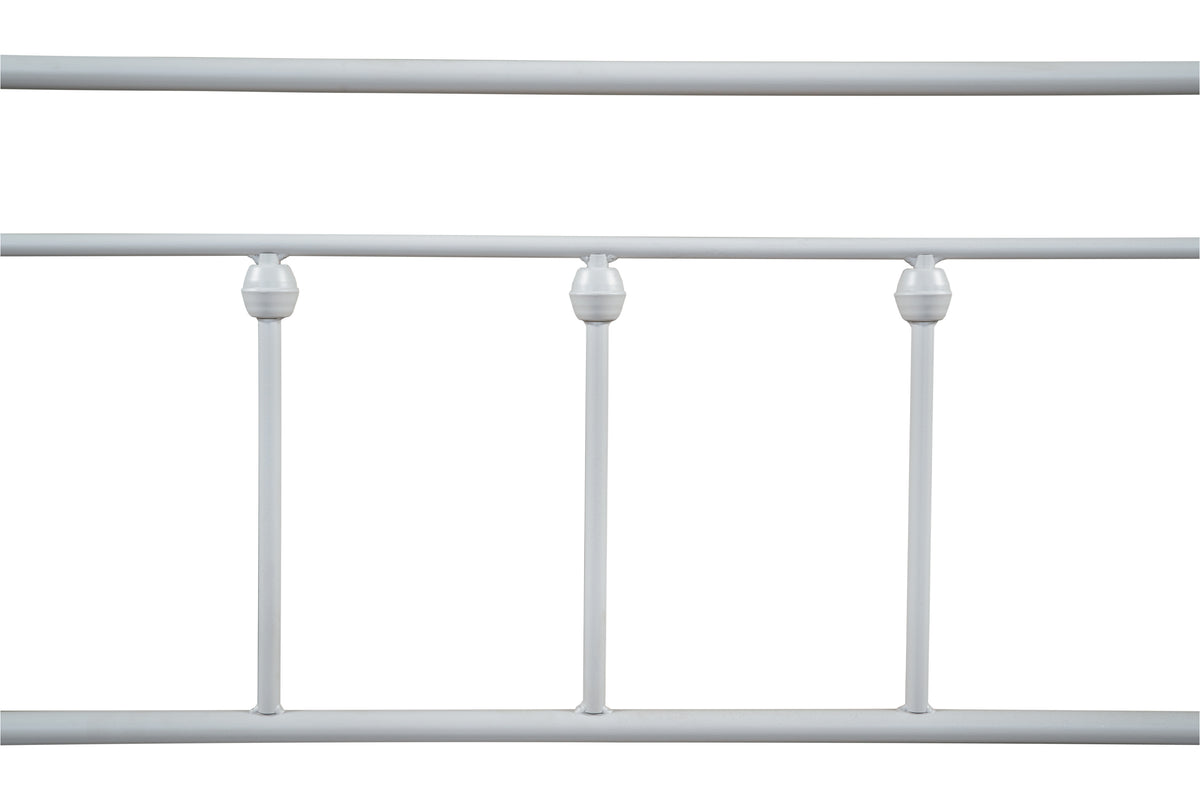 Metal Double Platform Bed Light Gray