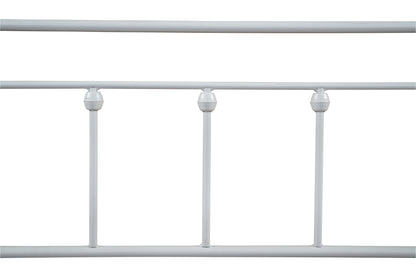 Metal Double Platform Bed Light Gray