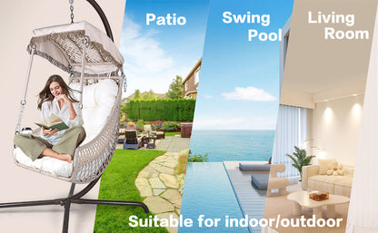 Rattan Egg Chair with Stand