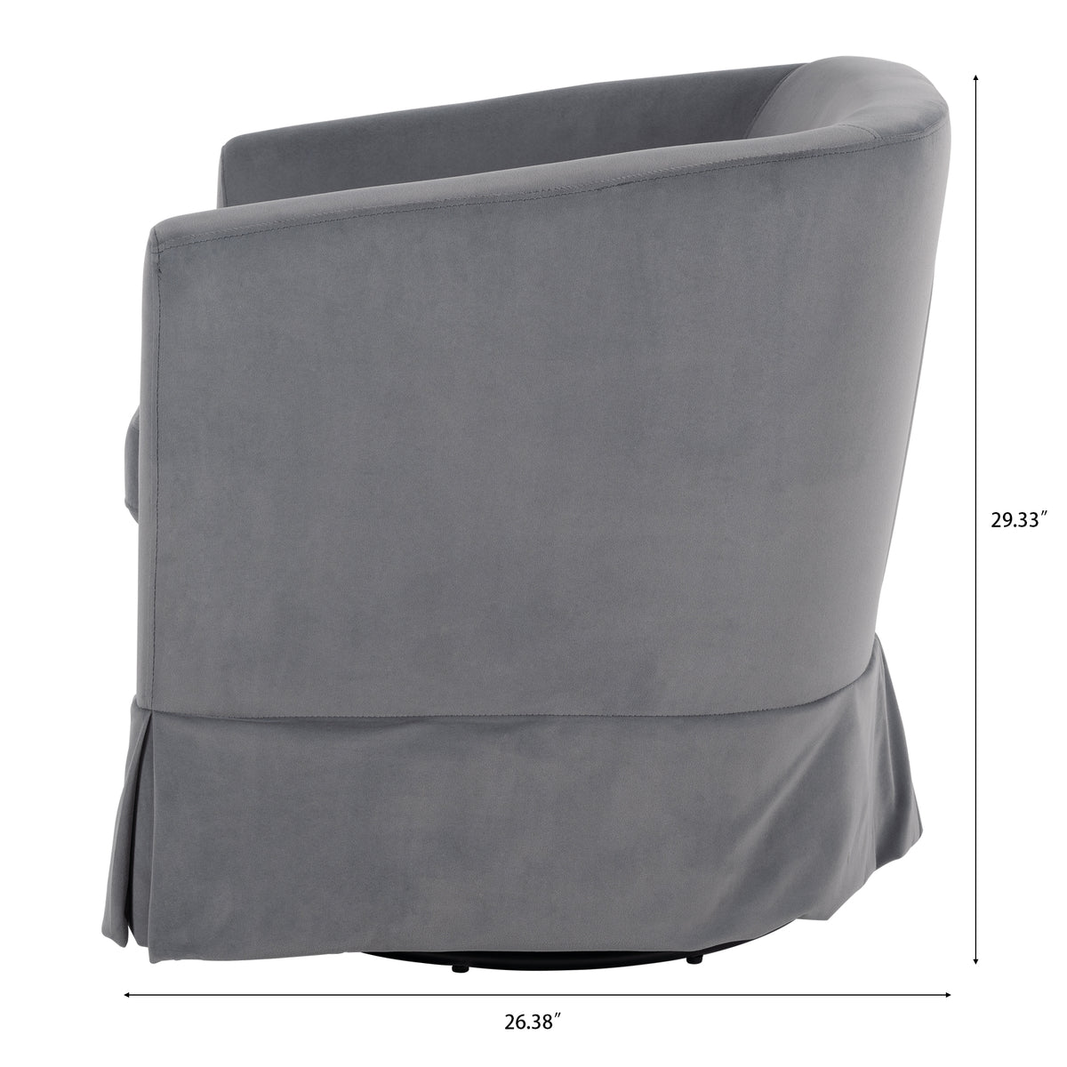 Wide Swivel Lounge Chair – Gray