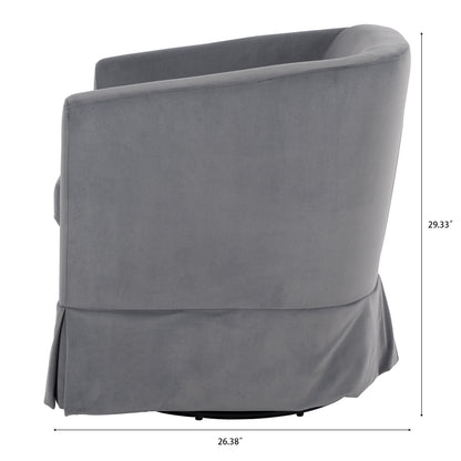 Wide Swivel Lounge Chair – Gray