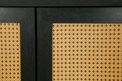 Rattan Sideboard Cabinet – Black