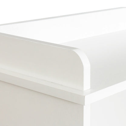 Modern 10-Shelf Bookcase White