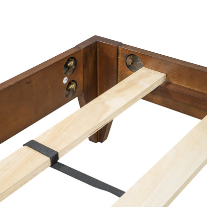 Mid-Century Platform Bed Walnut