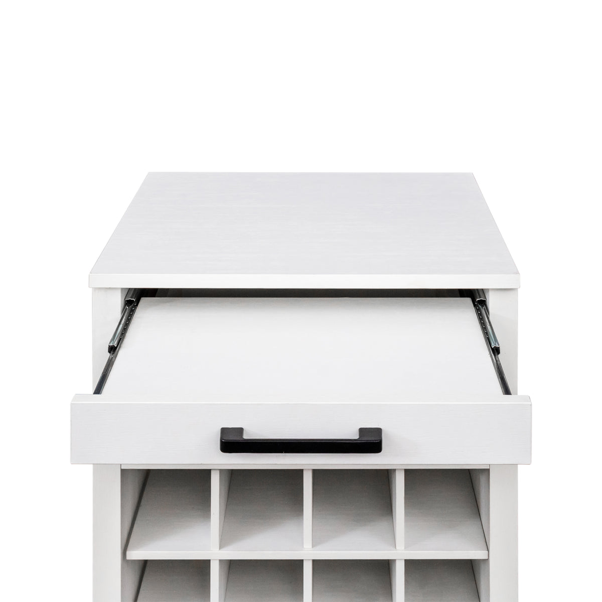 Walnut Modular Wine Bar Cabinet 28-Bottle Storage