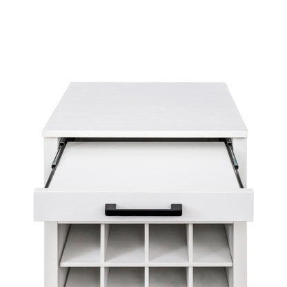 Walnut Modular Wine Bar Cabinet 28-Bottle Storage