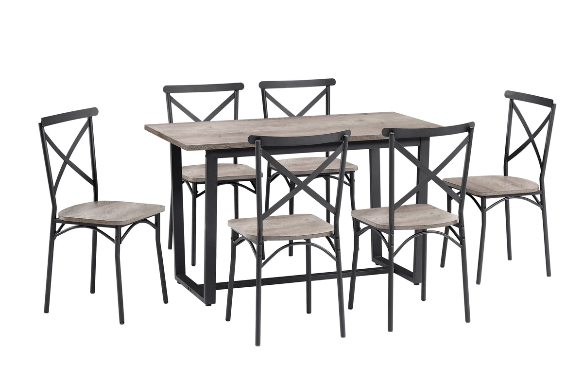 7-Piece Dining Set with Modern Chairs