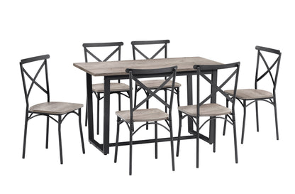 7-Piece Dining Set with Modern Chairs