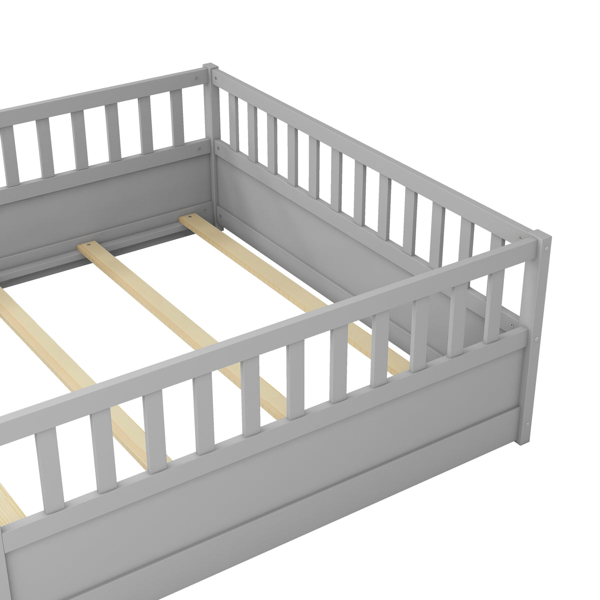 Montessori Floor Bed Gray