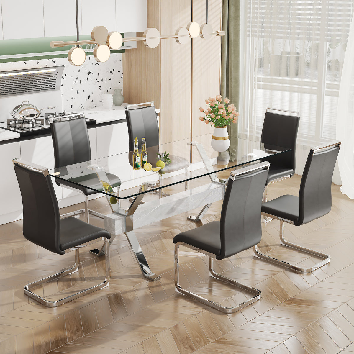Glass Dining Table Modern Sleek Design