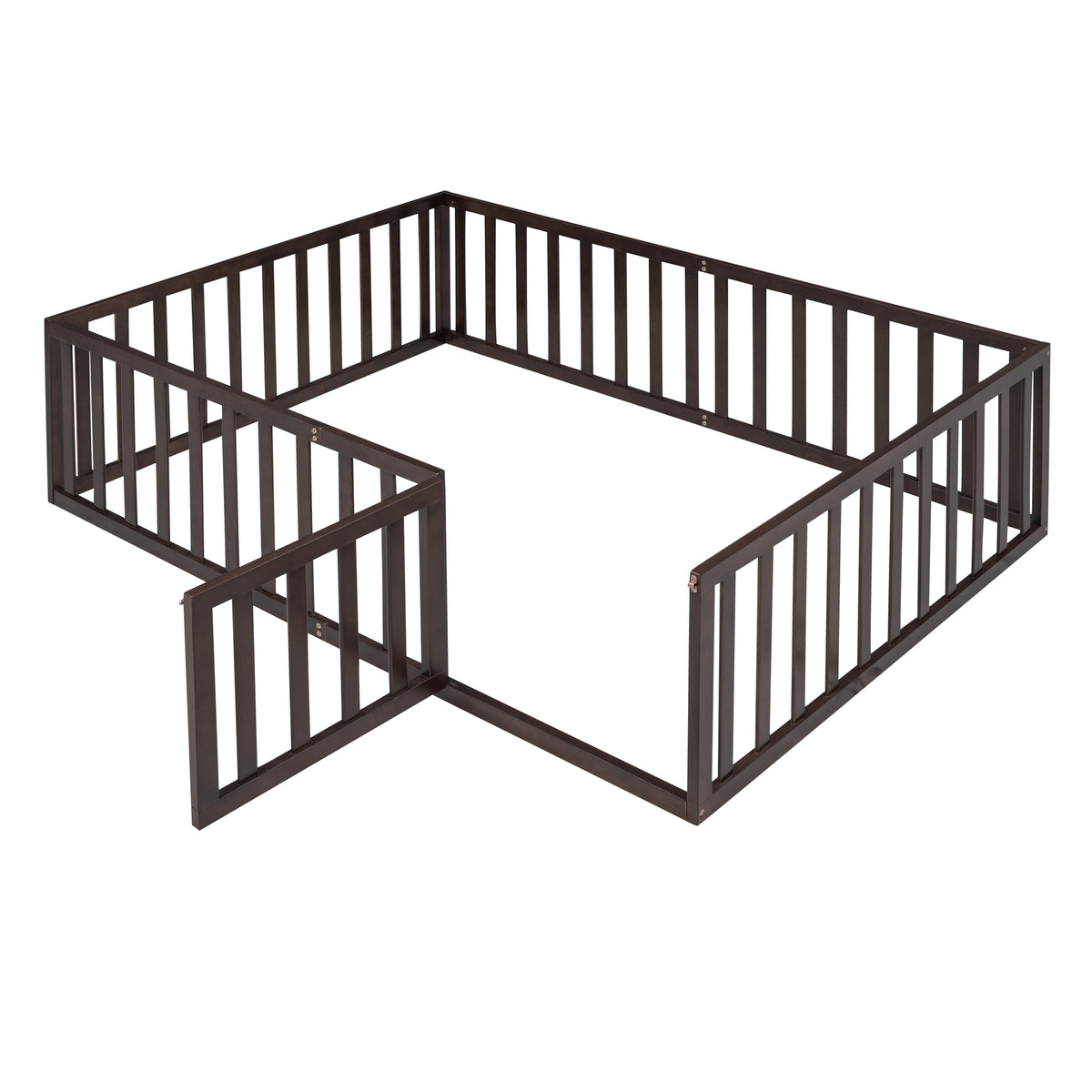 Full Wood Daybed with Fence Walnut