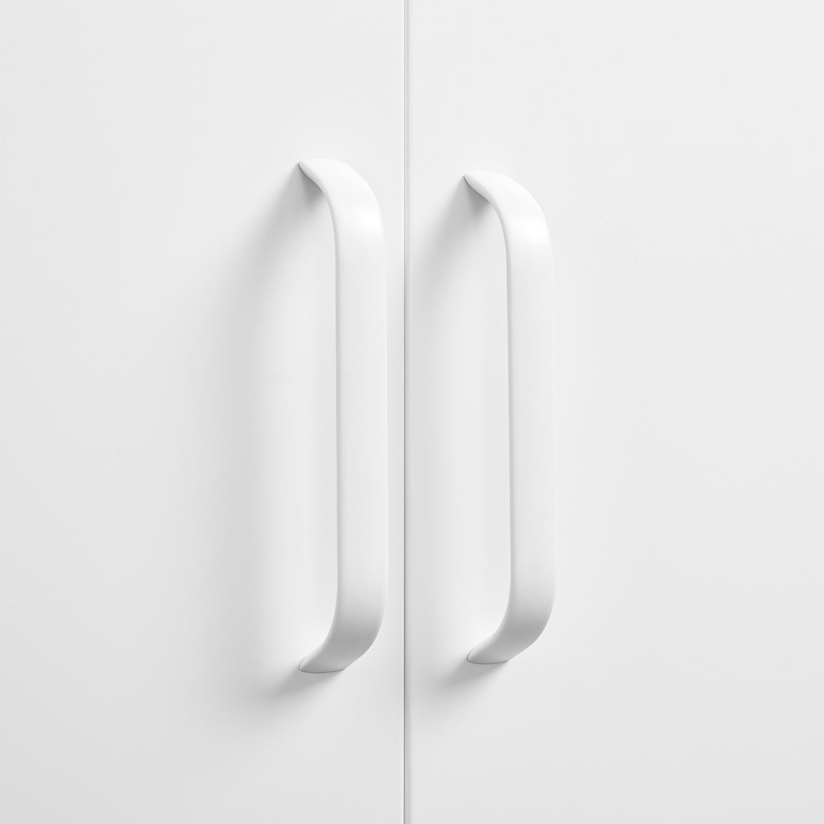 White Steel Storage Cabinet with Double Doors