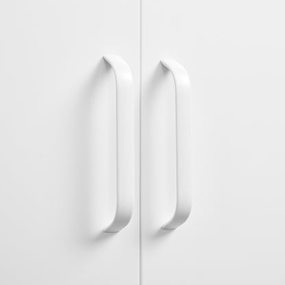 White Steel Storage Cabinet with Double Doors