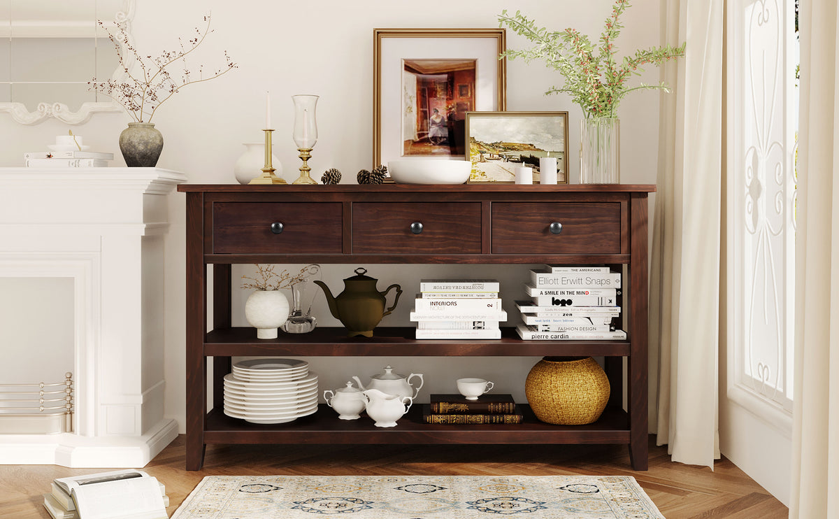 Retro Console Table Pine