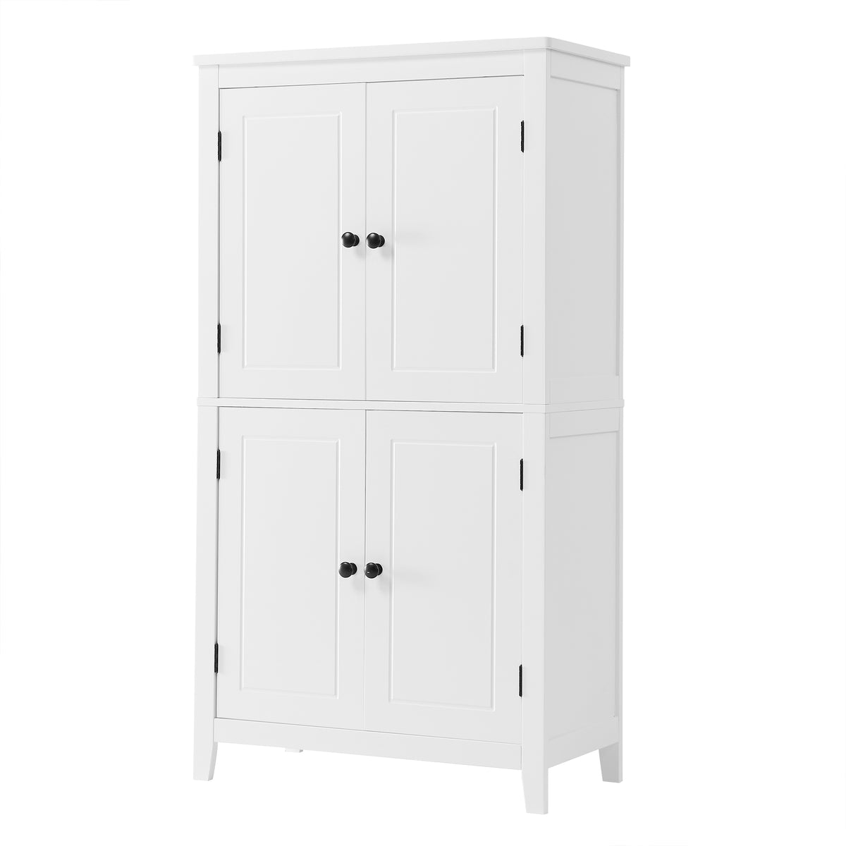 White Bathroom Floor Cabinet Adjustable Shelf