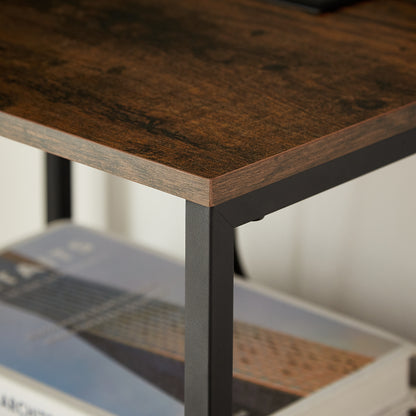 Bedside Table with USB Charging and Storage Drawers