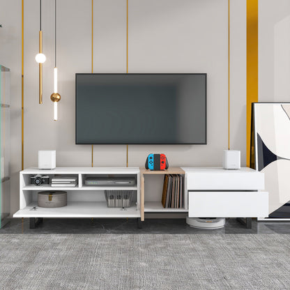Modern Double Storage TV Stand – 80”