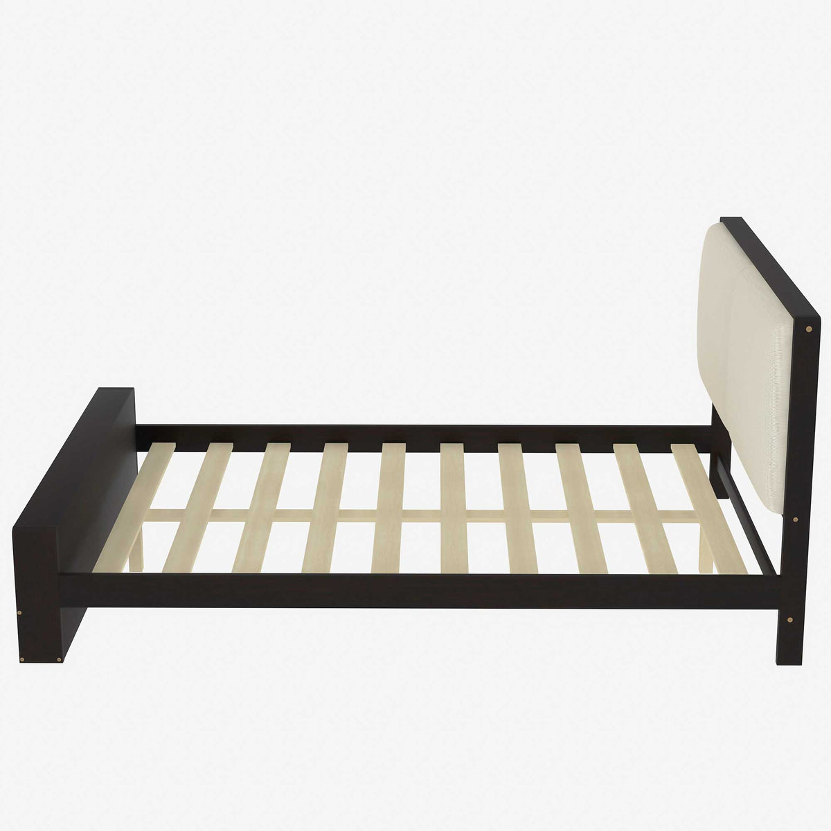 Queen Platform Bed with LED Headboard Espresso