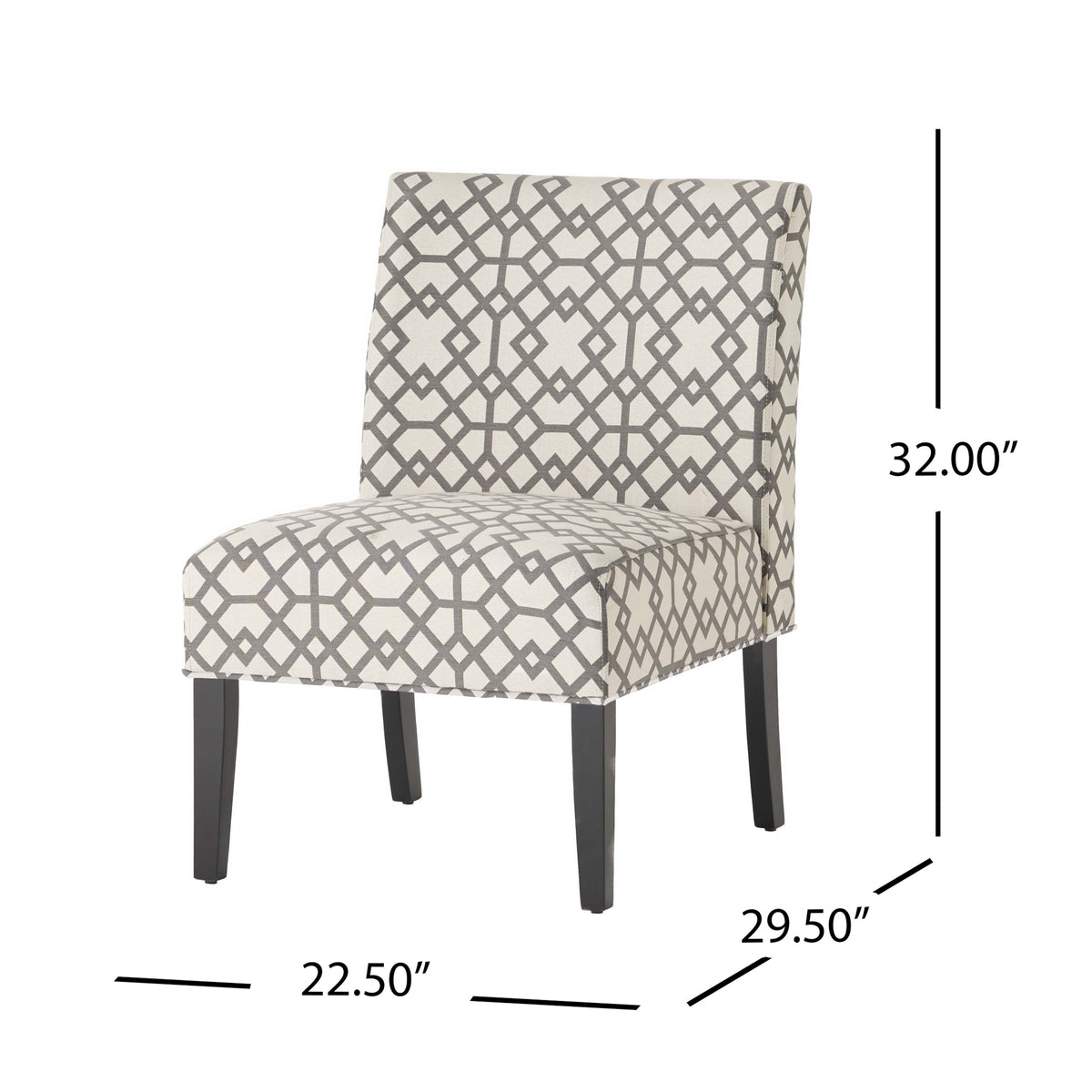 Modern Accent Chair – Cream Fabric