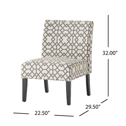 Modern Accent Chair – Cream Fabric